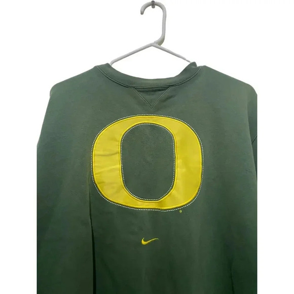 Nike Green Swoosh Logo Oregon Ducks Crew Neck NCAA Sweatshirt Size Small - Picture 3 of 4